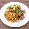 Stir Fried noodles plated